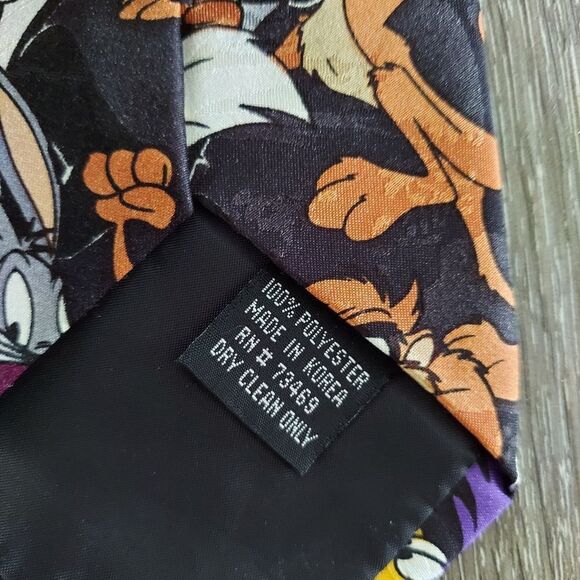 Vintage 90s Warner Bros. Looney Tunes Mania Tie - Picture 5 of 5